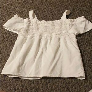 Abercrombie kids “off shoulder” shirt
